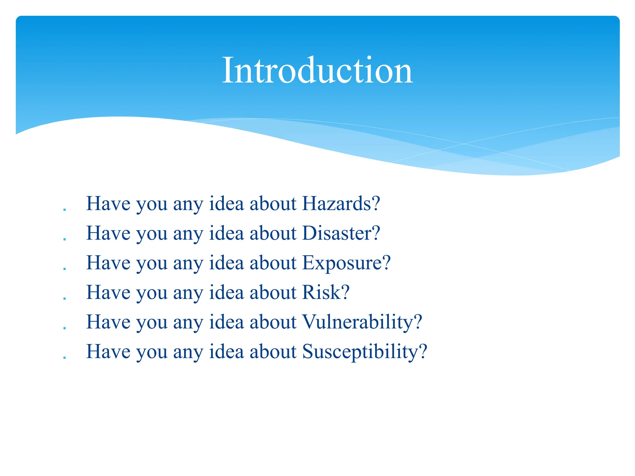 Introduction To Natural Hazards Disasters Types Classification