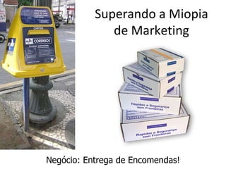 Superando a Miopia
              de Marketing




Negócio: Entrega de Encomendas!
 