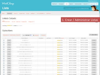 1. Crear / Administrar Listas
 