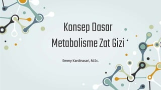 KonsepDasar
MetabolismeZatGizi
Emmy Kardinasari, M.Sc.
 