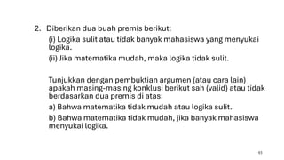 Penerapan Logika Matematika Diskrit Informatika | PDF
