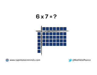 @MathletePearcewww.tapintoteenminds.com
6 x 7 = ?
 
