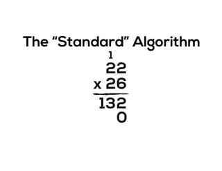 2
2x
2
6
1
0
213
The “Standard” Algorithm
 