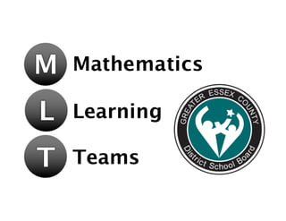 Mathematics
Learning
Teams
M
L
T
 