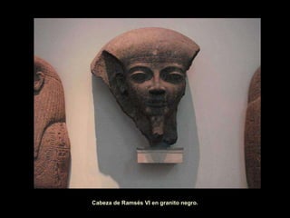 Cabeza de Ramsés VI en granito negro. 