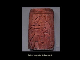 Relieve en granito de Osorkon II. 