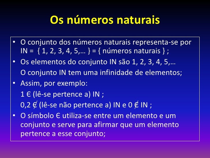 Exemplos De Numeros Naturais JORNAL PONTO COM: Números Naturais