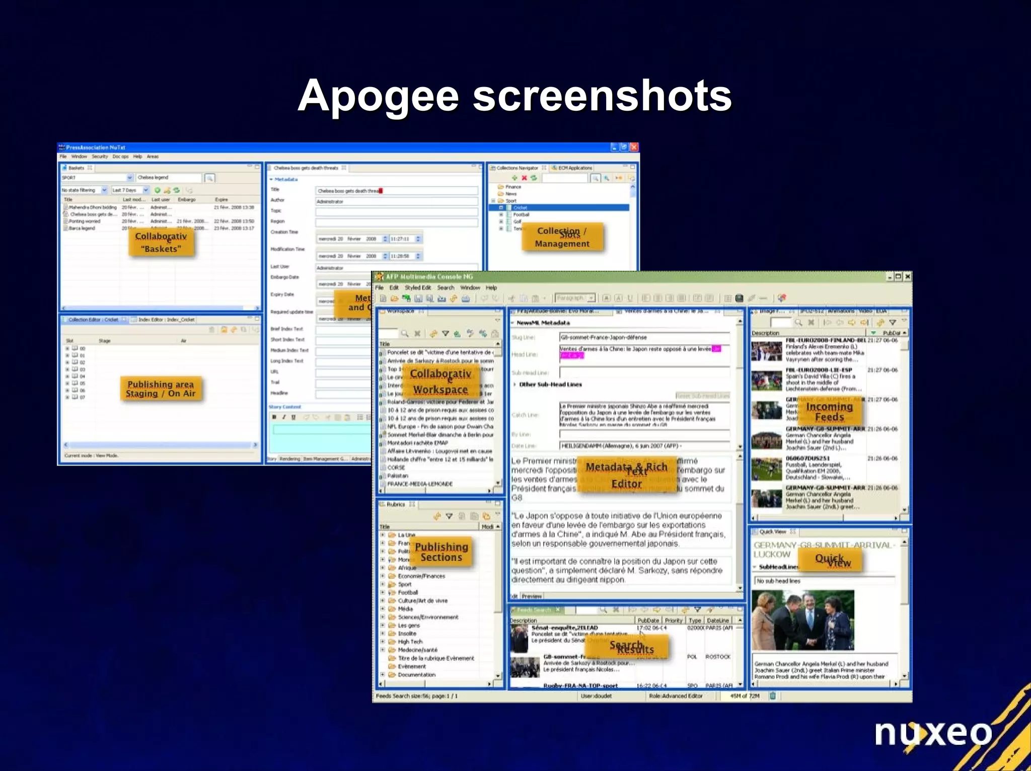 Apogee screenshots 