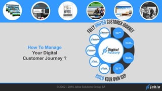 © 2002 - 2015 Jahia Solutions Group SA
How To Manage
Your Digital
Customer Journey ?
 