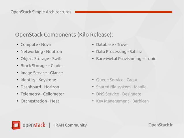 Mastering OpenStack - Episode 01 - Simple Architectures | PPT
