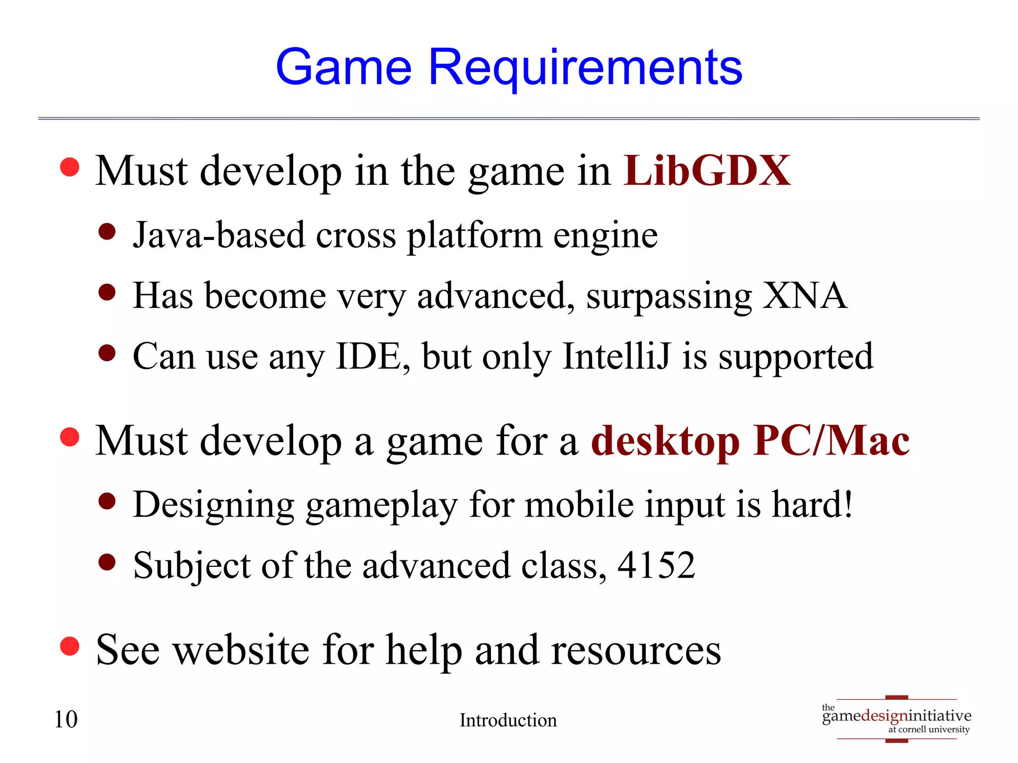 Overview of Computer Game Development | PPT