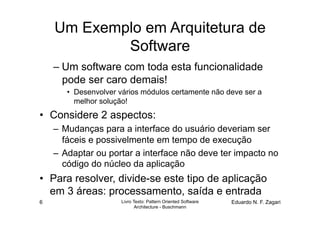 Um Exemplo em Arquitetura de
            Software
    – Um software com toda esta funcionalidade
      pode ser caro demai...