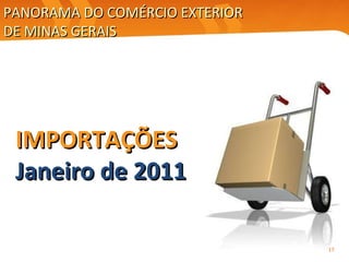 IMPORTAÇÕES Janeiro de 2011 PANORAMA DO COMÉRCIO EXTERIOR  DE MINAS GERAIS 