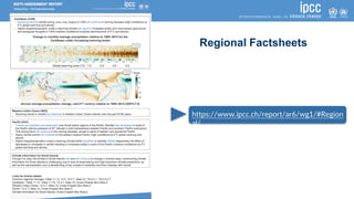 SIXTH ASSESSMENT REPORT
Working Group I – The Physical Science Basis
Regional Factsheets
https://www.ipcc.ch/report/ar6/wg...
