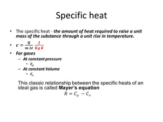 Specific heat
 