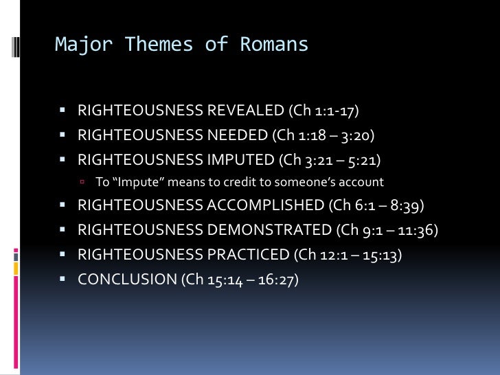 The Theme Of Romans 5 1 5