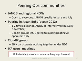 Peering in Japan 2015 | PPTX