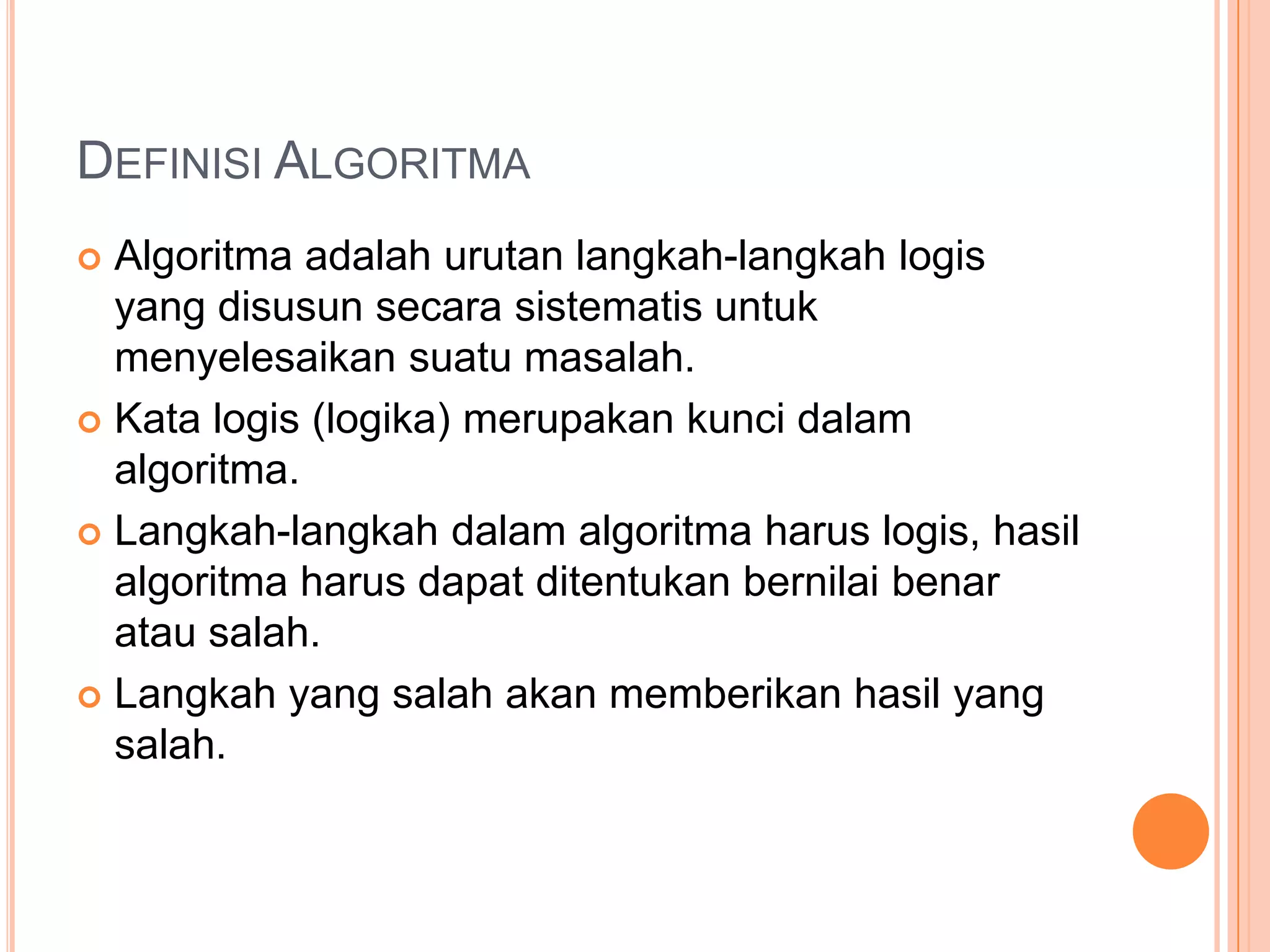01 pengenalan algoritma | PPT