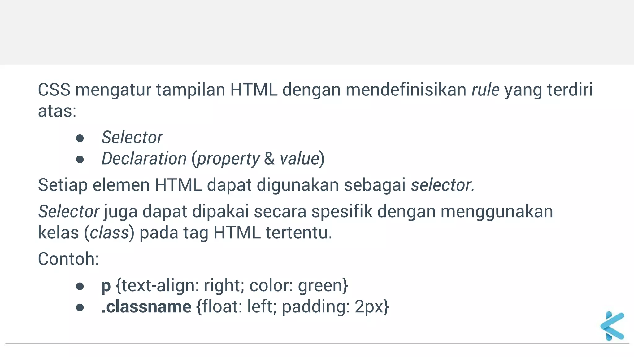 Pemrograman Web - Pengenalan CSS | PDF