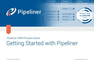 Pipeliner CRM Principia Guide
Getting Started with Pipeliner
© 2015 Pipelinersales Inc. www.pipelinersales.com
 