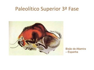 Paleolítico Superior 3ª Fase
Bisão de Altamira
– Espanha
 