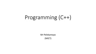 01-PROGRAMMING introA of the class name. Pptx | PPT