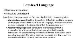 01-PROGRAMMING introA of the class name. Pptx | PPT