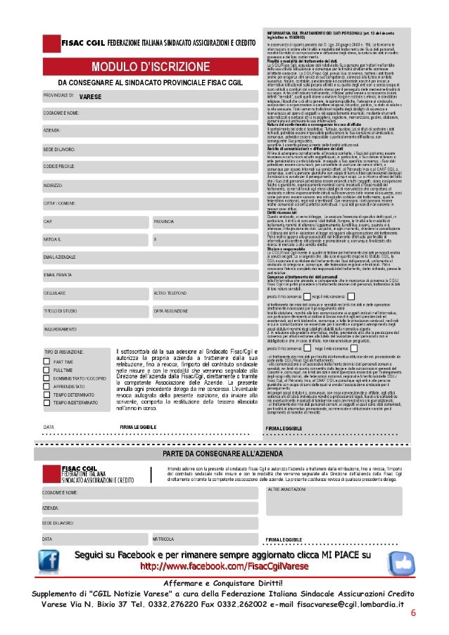 Fisac Varese Informa Gennaio 2014 Quando andrai in