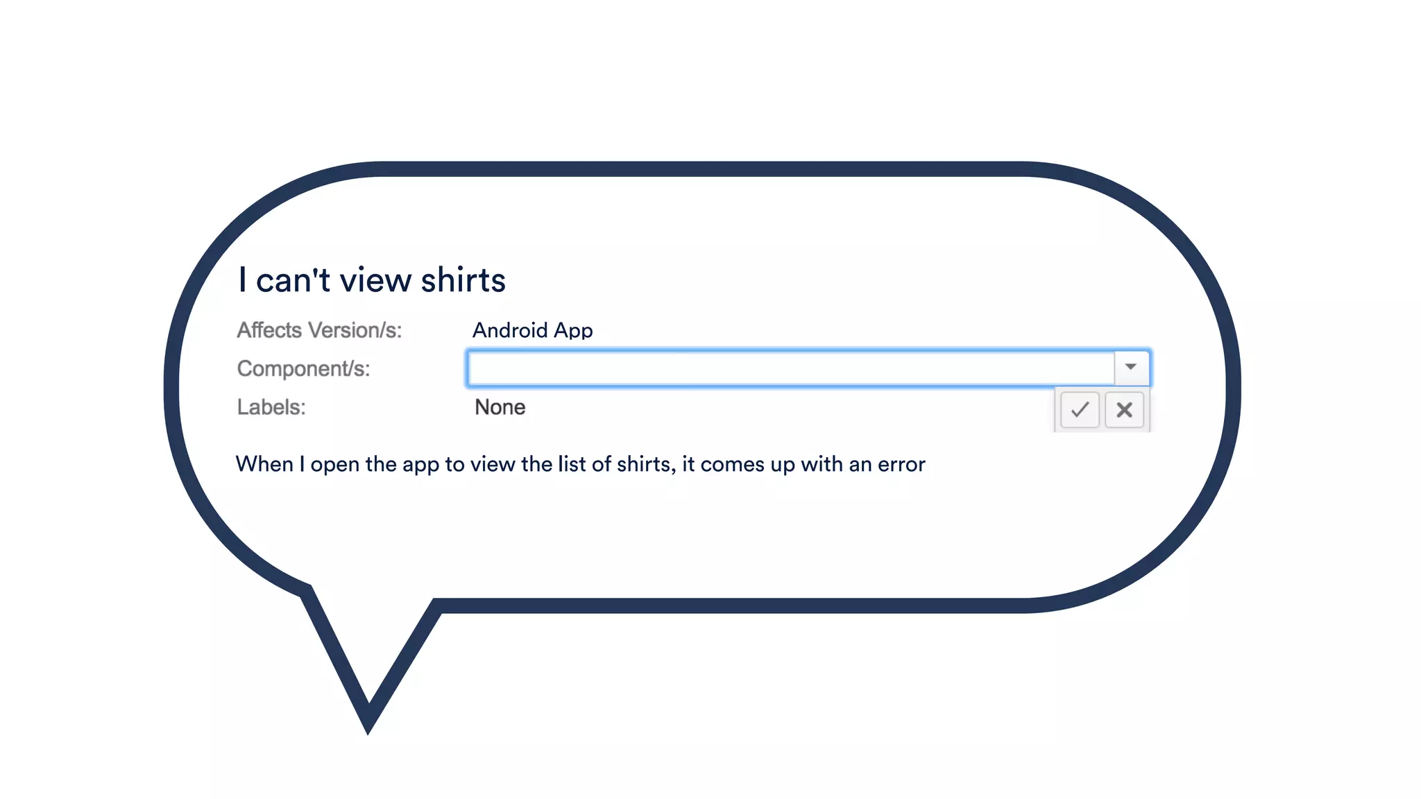 Android App
I can't view shirts
When I open the app to view the list of shirts, it comes up with an error
 
