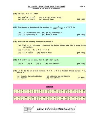 01 sets, relations and functions | PDF