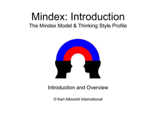Mindex: Introduction
The Mindex Model & Thinking Style Profile
© Karl Albrecht International
Introduction and Overview
 