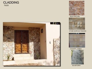 CCLLAADDDDIINNGG 
TILES 
ROCK WALLING 
STONE SURFACE FINISHES 
COUNTRY_CAMEO 
SILVER GRAY 
 