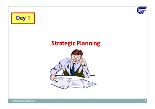 Strategic Planning
Day 1
www.ProjacsTraining.com 8
 