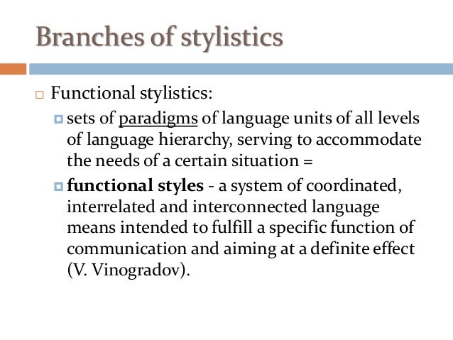 01 Stylistics And Its Objectives