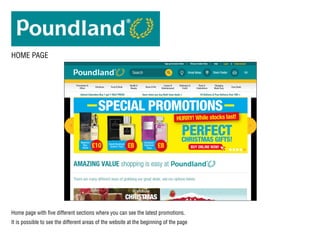 HOME PAGE
Home page with five different sections where you can see the latest promotions.
It is possible to see the different areas of the website at the beginning of the page
 