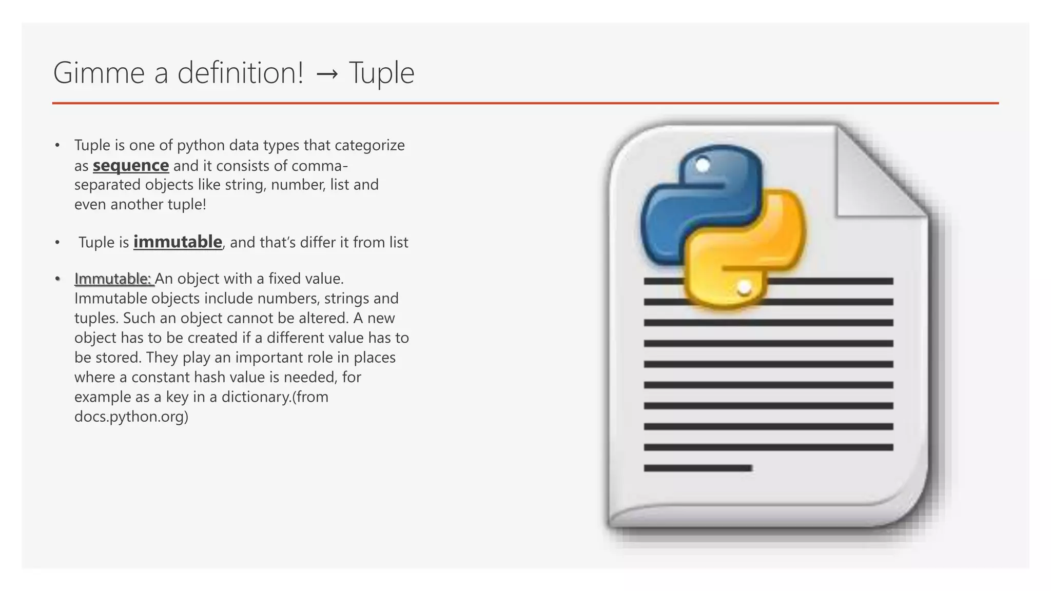 An Introduction to Tuple List Dictionary in Python | PPTX