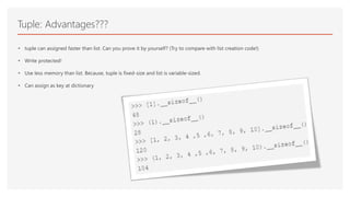 An Introduction to Tuple List Dictionary in Python | PPTX