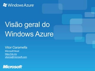 Vitor Ciaramella
Microsoft Brasil
http://vic.ms
vitorcia@microsoft.com
 