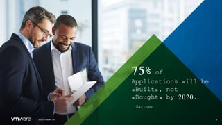 ©2018 VMware, Inc. 4
Gartner
75% of
Applications will be
«Built», not
«Bought» by 2020.
 