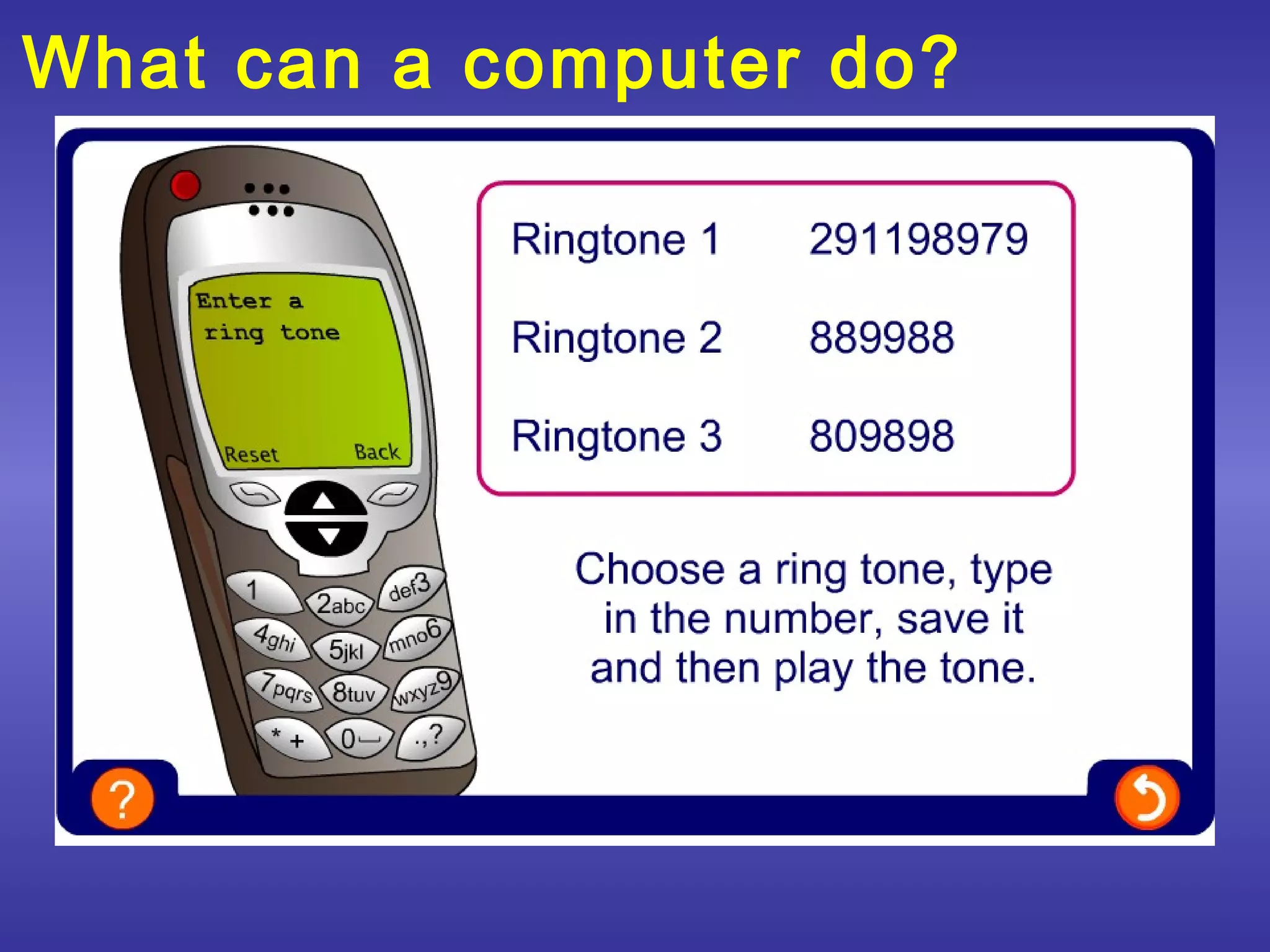 What can a computer do?
 