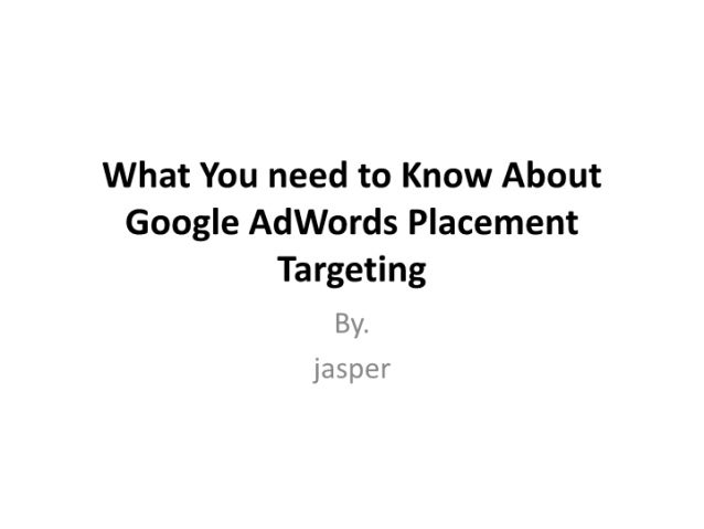 01.what you need to know about google ad words