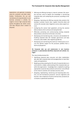Universität St. Gallens Framework for Corporate Data Quality Management ...