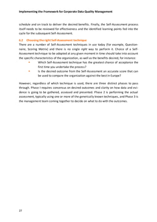 Universität St. Gallens Framework for Corporate Data Quality Management ...