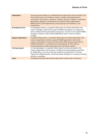 Universität St. Gallens Framework for Corporate Data Quality Management ...