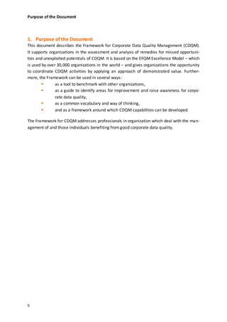Universität St. Gallens Framework for Corporate Data Quality Management ...