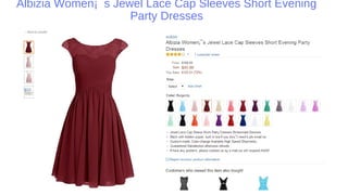 Albizia Women??s Jewel Lace Cap Sleeves Short Evening
Party Dresses
 