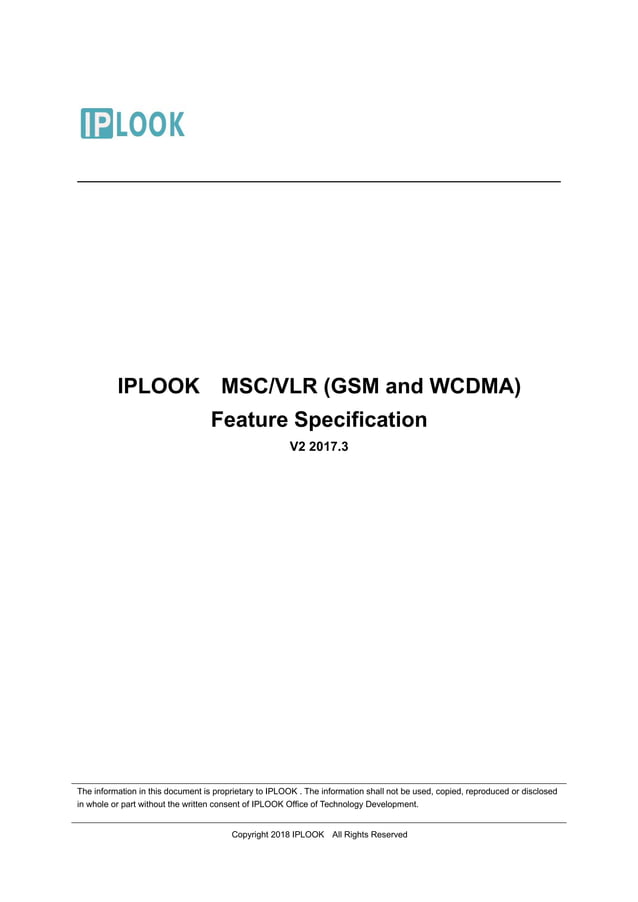 IPLOOK MSC/VLR product information v1.3 | PDF | Computer Networking ...