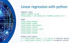 010-Linear regression algorithm.pptx(One of the most important ...