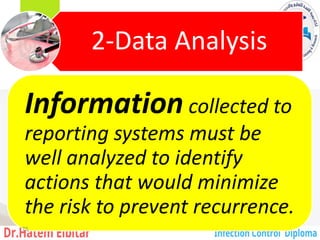 2-Data Analysis
Information collected to
reporting systems must be
well analyzed to identify
actions that would minimize
the risk to prevent recurrence.
175
 