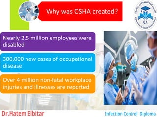 Why was OSHA created?
Nearly 2.5 million employees were
disabled
300,000 new cases of occupational
disease
Over 4 million non-fatal workplace
injuries and illnesses are reported
58
 